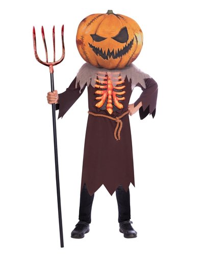 Amscan Kürbis-Skelett Kostüm für Kinder