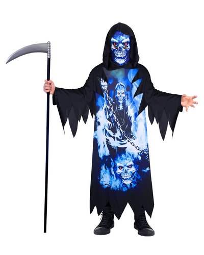 Amscan Sensenmann Kostüm "Neon Reaper" für Kinder