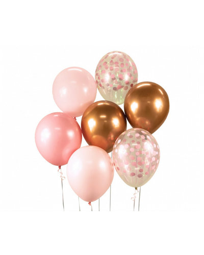 GoDan S. A. Ballonbouquet rosa/kupfer- 7 Stück