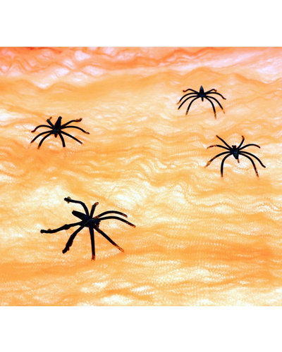 GoDan S. A. Orangene Spinnennetz 20 Gram  inkl. 4 Spinnen