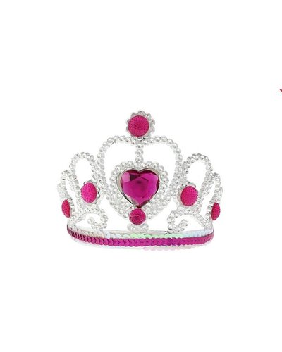 Magicoo Diadem silber-pink mit Steinen