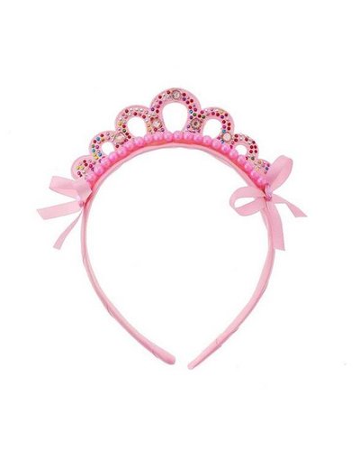 Magicoo Tiara rosa mit bunten Steinen