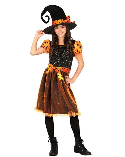 GoDan S. A. Süßes Hexenkostüm für Mädchen orange