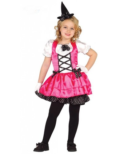Magicoo Kinderkostüm Hexe Halloween pink