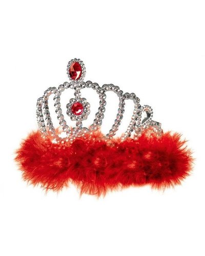 Magicoo Diadem rot mit Federn