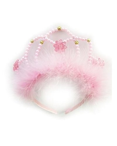 Magicoo Diadem rosa mit Perlen und Federn