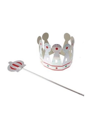 Magicoo König-Set: Krone und Zepter silber