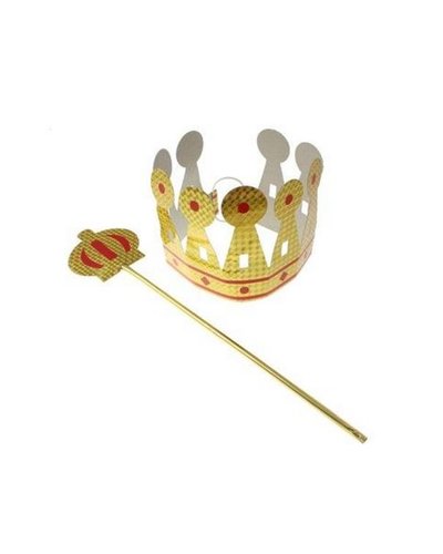 Magicoo König-Set: Krone und Zepter gold