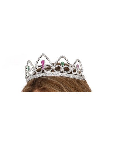 Magicoo Diadem silber mit bunten Steinen