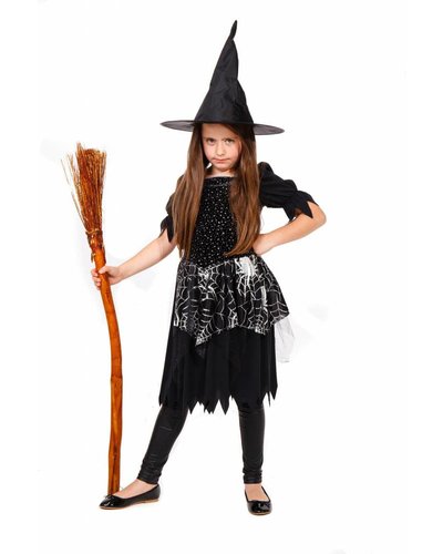 Magicoo Spinnenhexe - Hexenkostüm für Kind