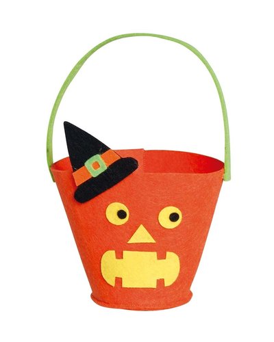 Fiestas Guirca Korb/Tasche für Süßigkeiten "Kürbishexe"