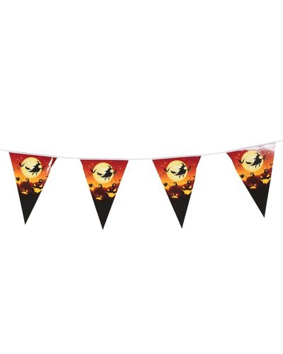 Fiestas Guirca Halloween Wimpelgirlande mit Hexen-Motiv