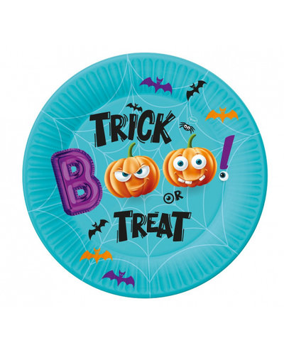 Magicoo 6 Halloween Teller "Trick or Treat" blau