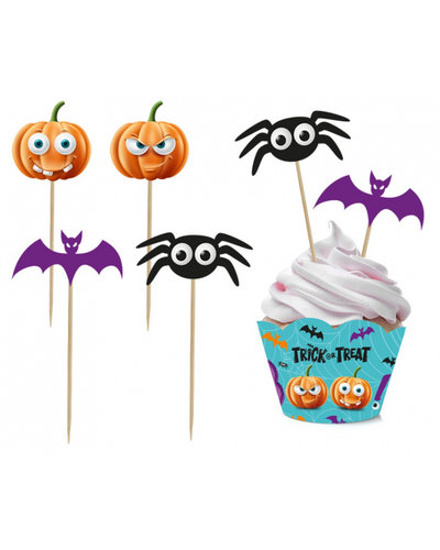 GoDan S. A. 6 Halloween Partypicker &  6 Muffinformen BOO!
