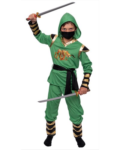 Magicoo Goldener Drache Ninja Kostüm Grün