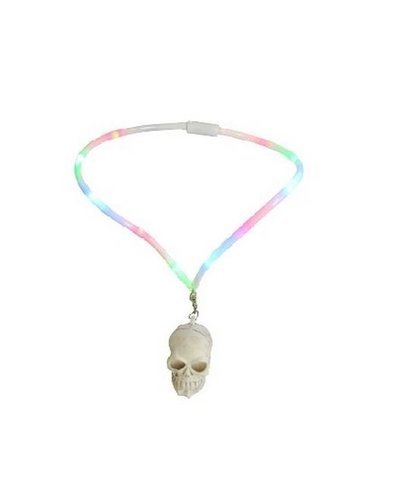 Magicoo Halloween Schmuck - leuchtende Halskette für Kinder mit Totenkopf