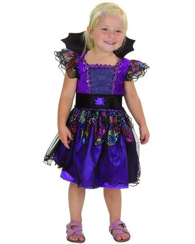 Magicoo Kleine Spinderella - Spinnenkönigin Kostüm - Vampir Kostüm Kleinkind Größe 92-104 lila