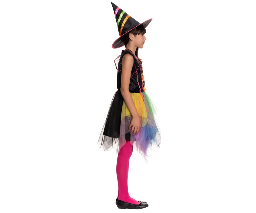 Hexenkostüm Kinder Set - Mit Hut, Zauberstab & Bonbontüte Für Karneval