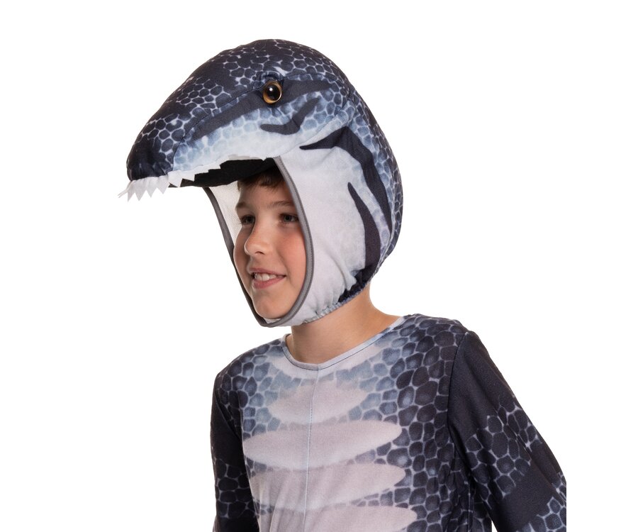 Dinosaurier-Kostüm Für Kinder – Ganzkörper-Overall Mit Kapuze & Schwanz | Aus 100 % Polyester | Perfekt Für Fasching & Rollenspiel