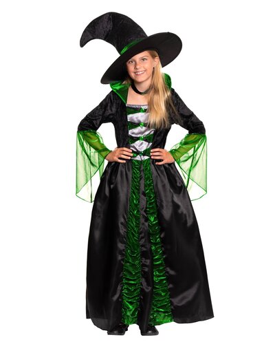 Magicoo Grünes Hexen-Kostüm für Kinder