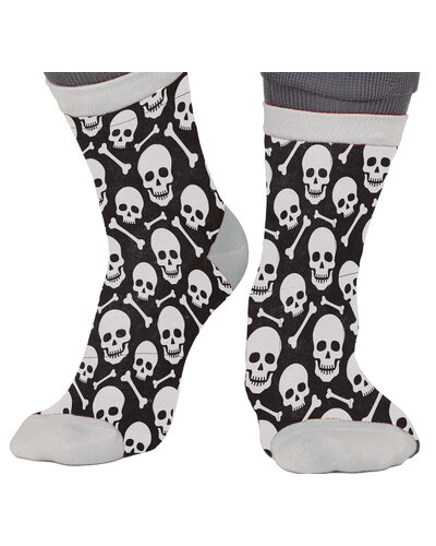 Fiestas Guirca Socken für Kinder mit Halloween-Muster schwarz-weiß