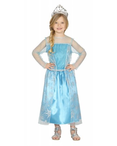 Fiestas Guirca Eiskönigin - Prinzessin Kostüm blau für Kinder