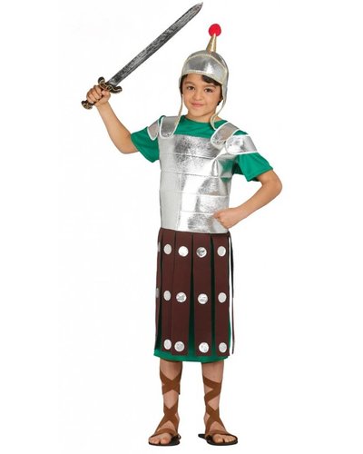 Magicoo Römischer Ritter Kostüm für Jungen silber-grün
