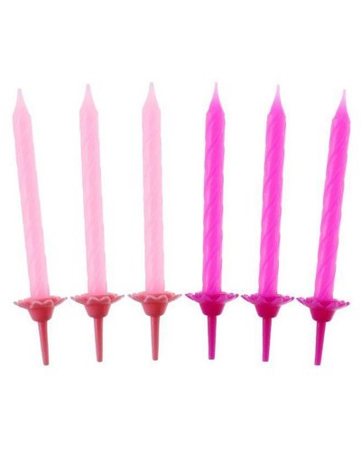 Magicoo 24 rosa Geburtstagskerzen