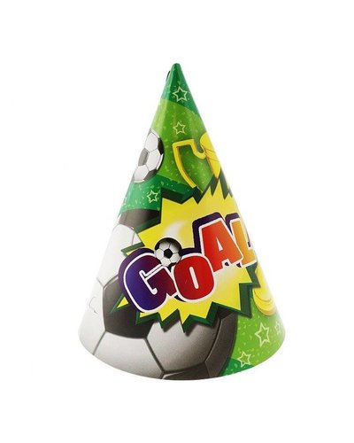 Magicoo 6 Partyhüte "Fußball"