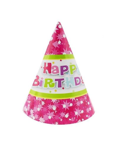 Magicoo 6 Partyhüte rosa Kindergeburtstagsparty