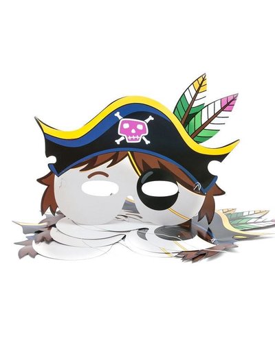 Magicoo 6 Papiermasken für Piratenparty
