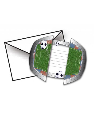 Magicoo 6 Einladungen für Party "Fußball"