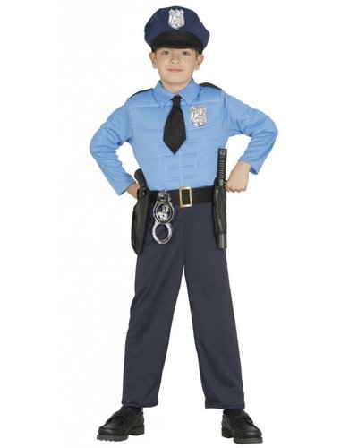 Magicoo Polizist Kostüm Kind mit Muskeln