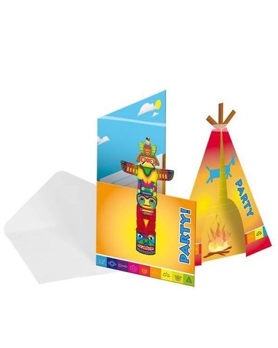 Magicoo Indianer Party Einladungen