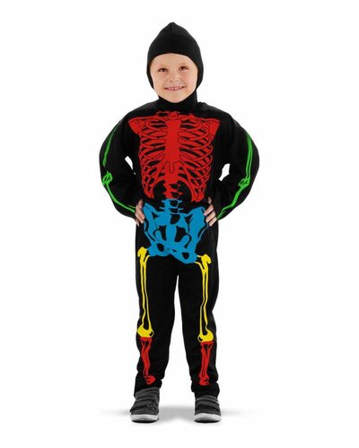 Magicoo Buntes Skelett Kostüm für Kinder Skelett Kostüm Jungen