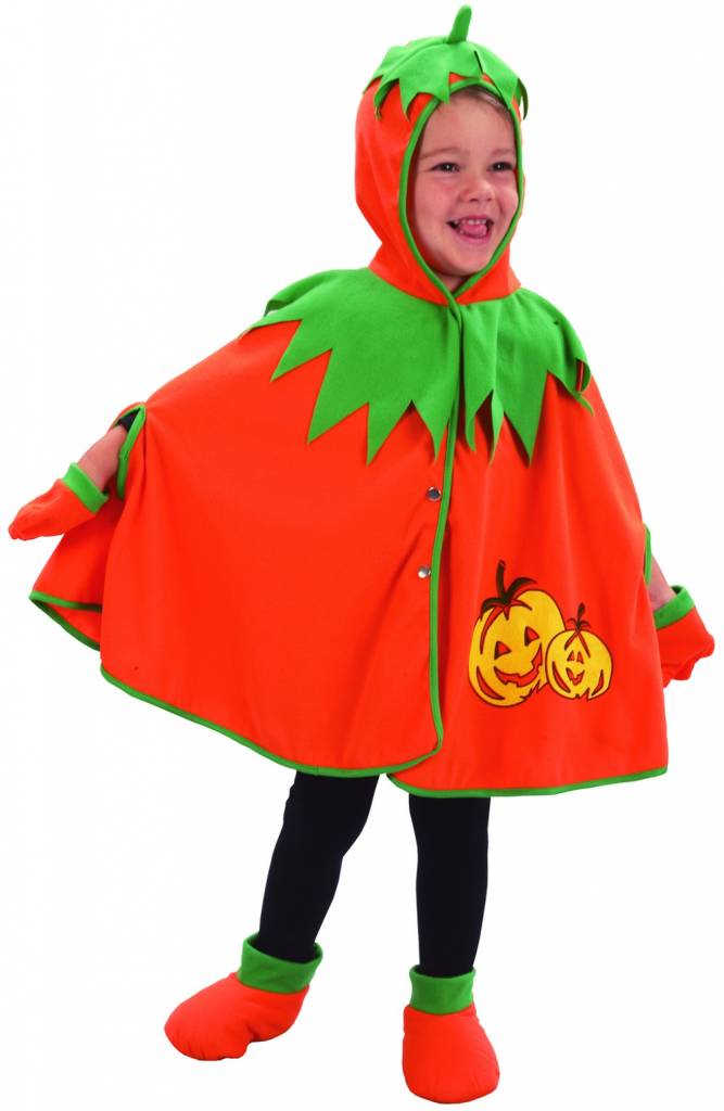 Kürbis Kostüm Kleinkinder Gr.92-104 -orange-grün - Magicoo