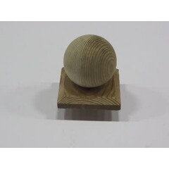Paalkap 8x8 cm bol-hout