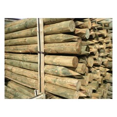 Paal rond geschild 7 cm