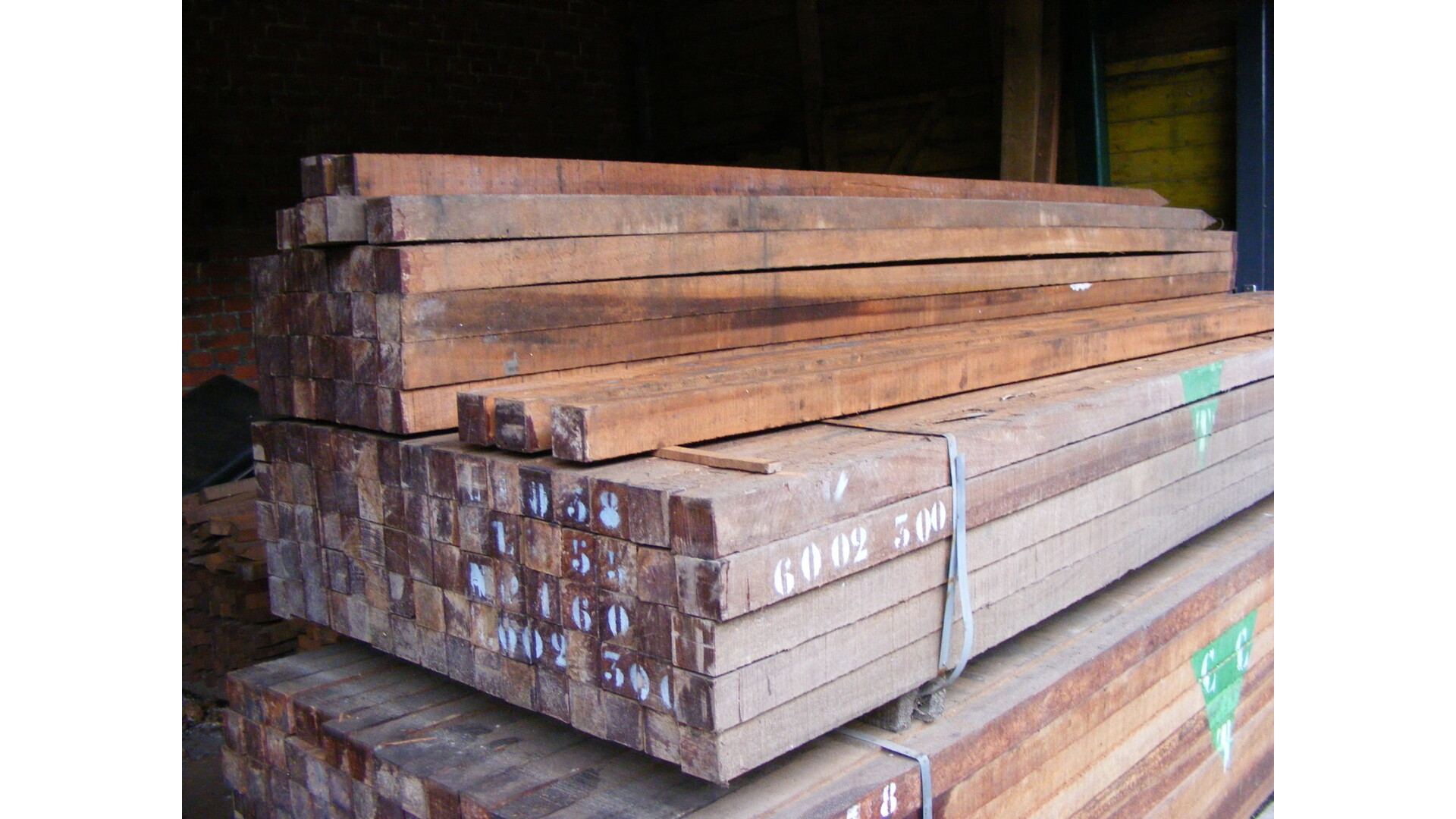 Hardhout paal 6x6 cm