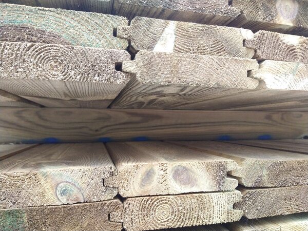 Grenen Blokhutprofiel 2,8x12,7 cm