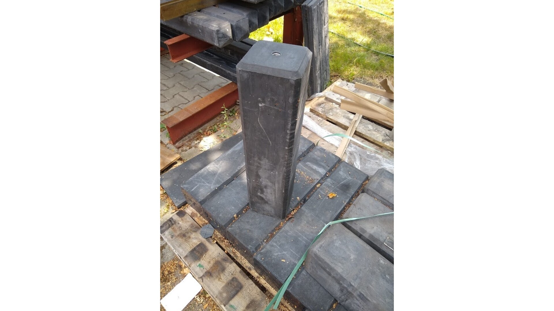 Betonpoer recht 15x15x60 cm