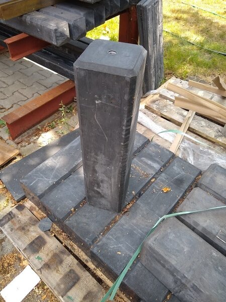 Betonpoer recht 15x15x60 cm