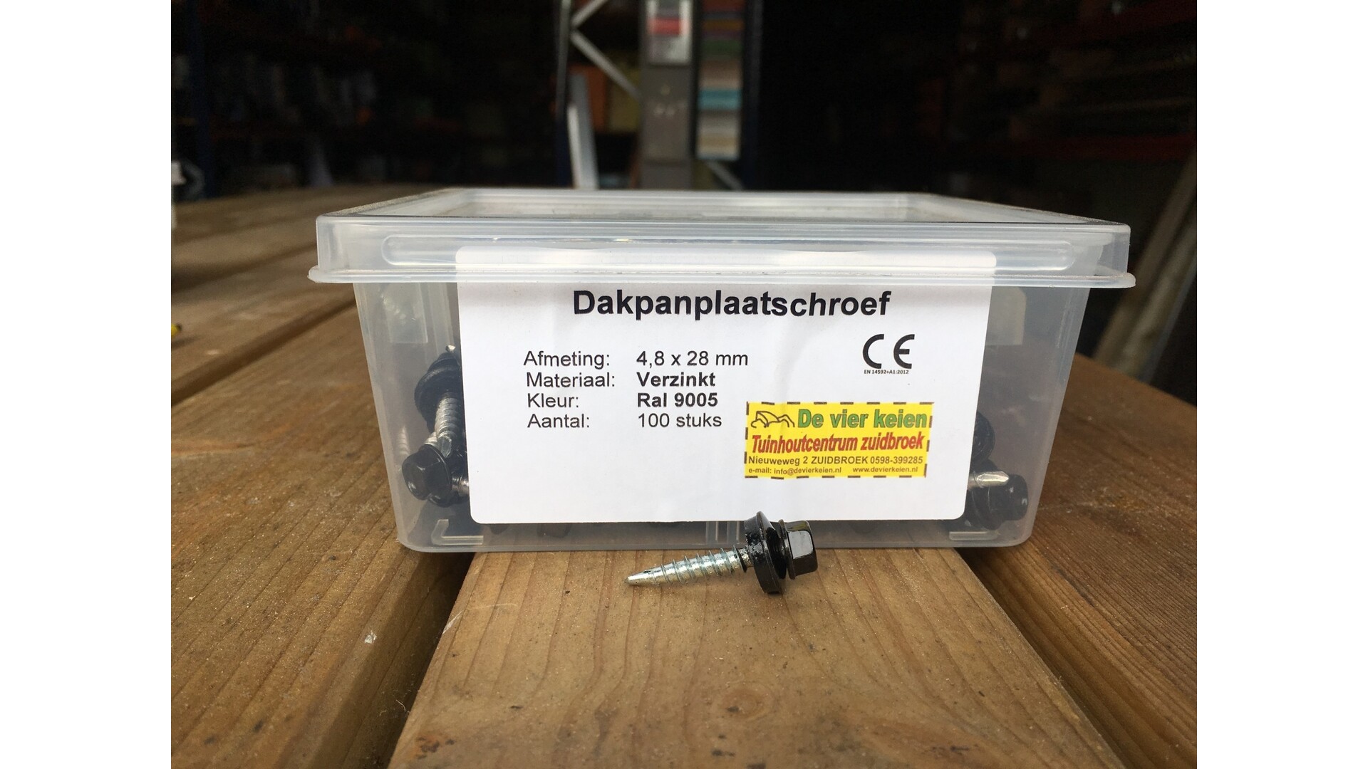 Dakpanplaat schroef zwart (100 stuks)