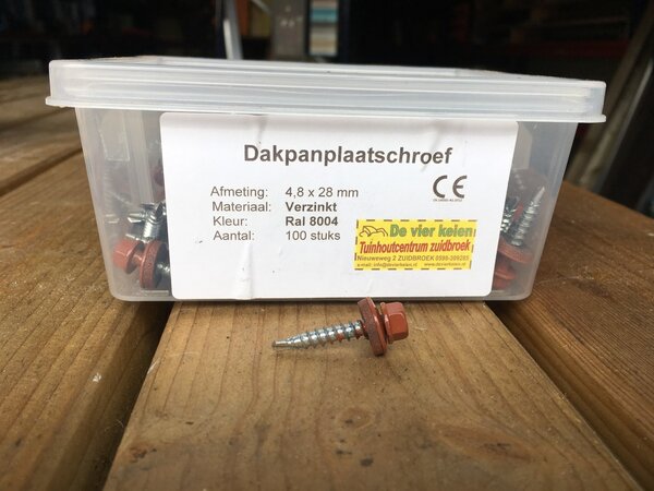 Dakpanplaat schroef terracotta