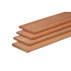 Hardhout plank 1,4x14 x180 cm - geschaafd