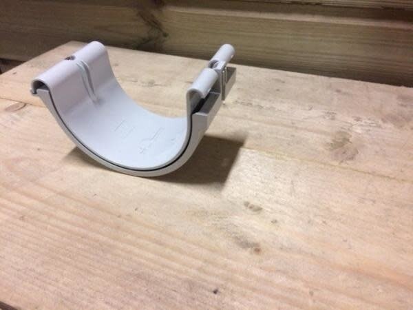 Dakgoot G250 Wit/Grijs Koppelstuk