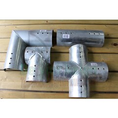 Rondhout verbindingstuk 10 cm (set = 2 st)