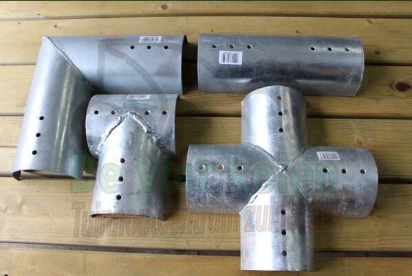 Rondhout verbindingstuk 10 cm (set = 2 st)