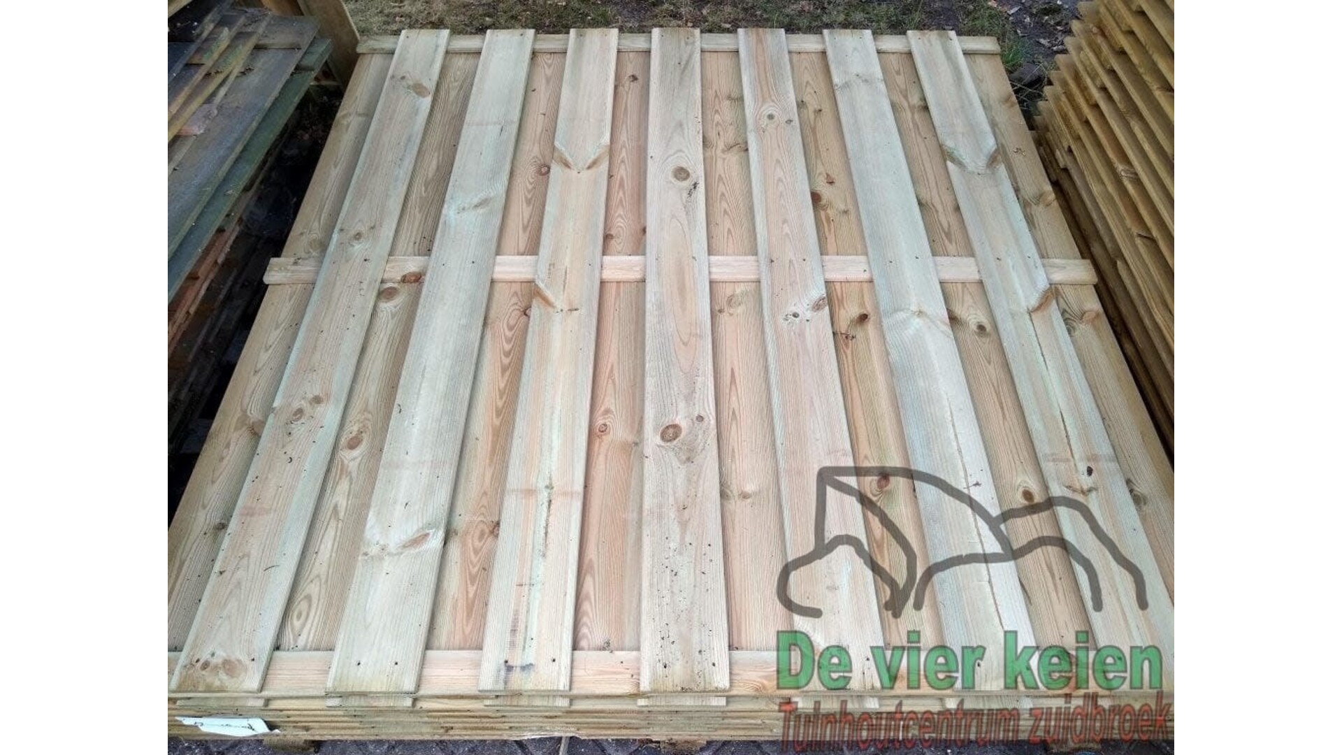 Tuinscherm Maastricht grenen 15-planks 180x180 cm