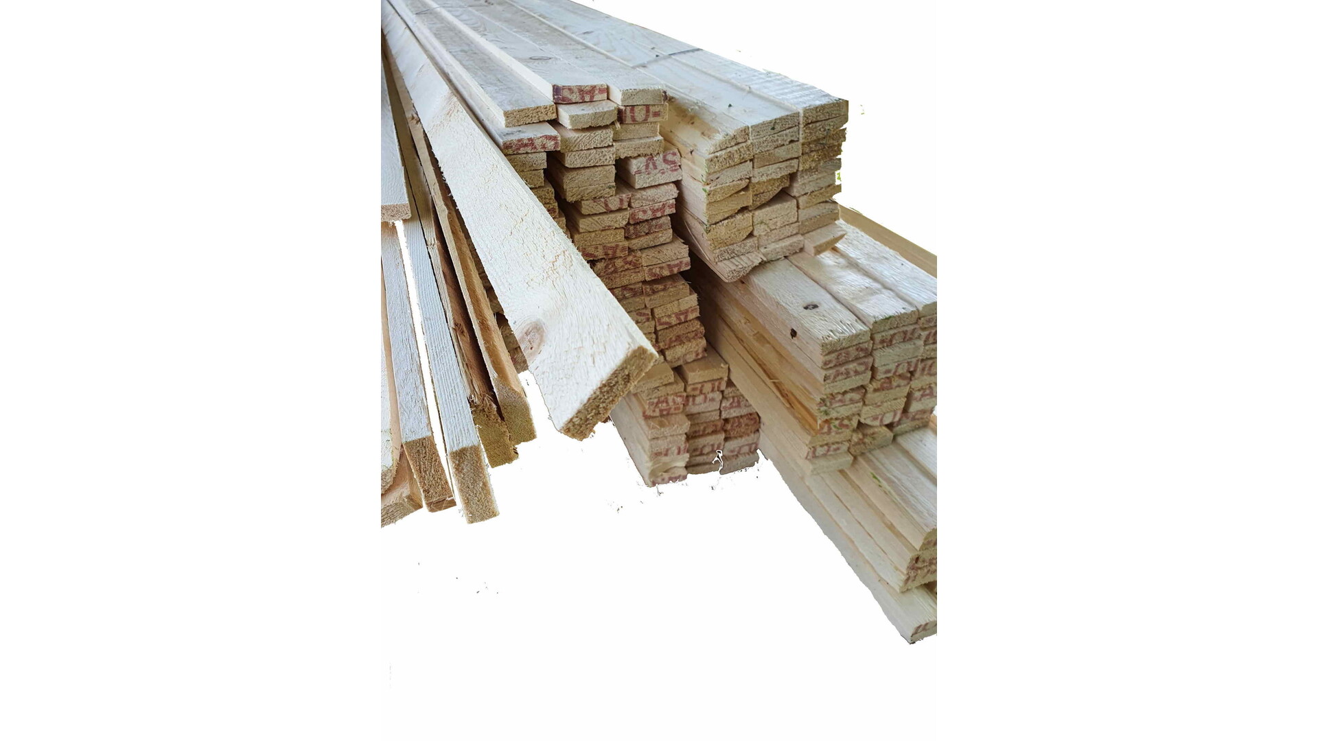 Vuren tengellat blank 1,1x3,8x390 cm